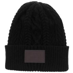 HOOey "Ladies Beanie" Black W/ Leather Patch