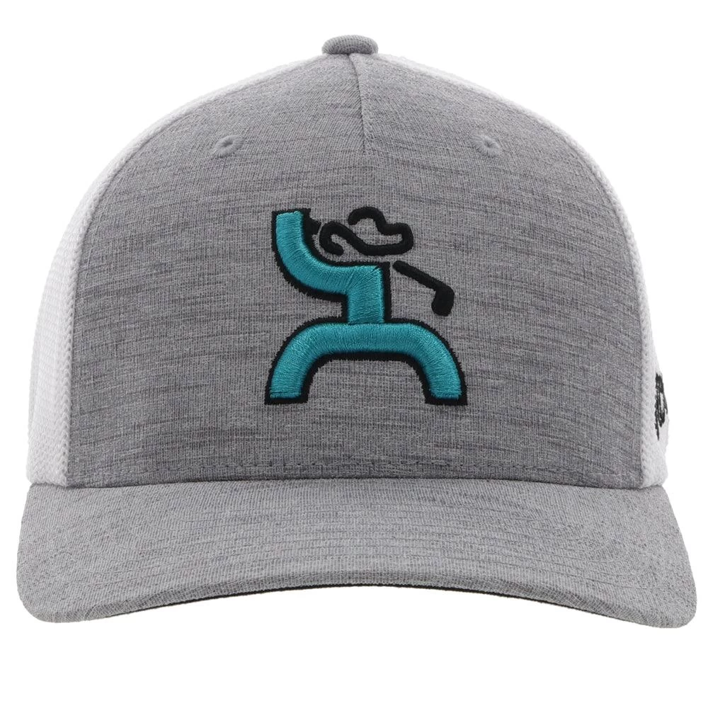 HOOey "Golf" Grey/White Flexfit Hat - Image 4