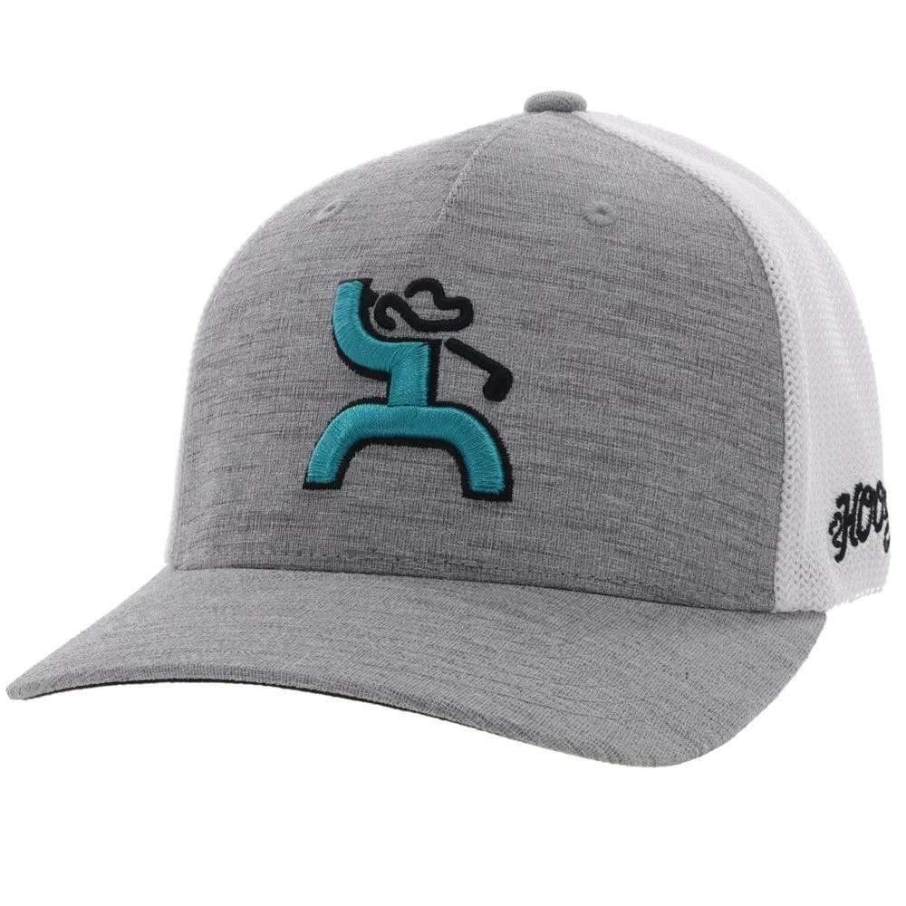 HOOey "Golf" Grey/White Flexfit Hat