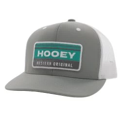 HOOey "Horizon" Grey, White And Turquoise Hat