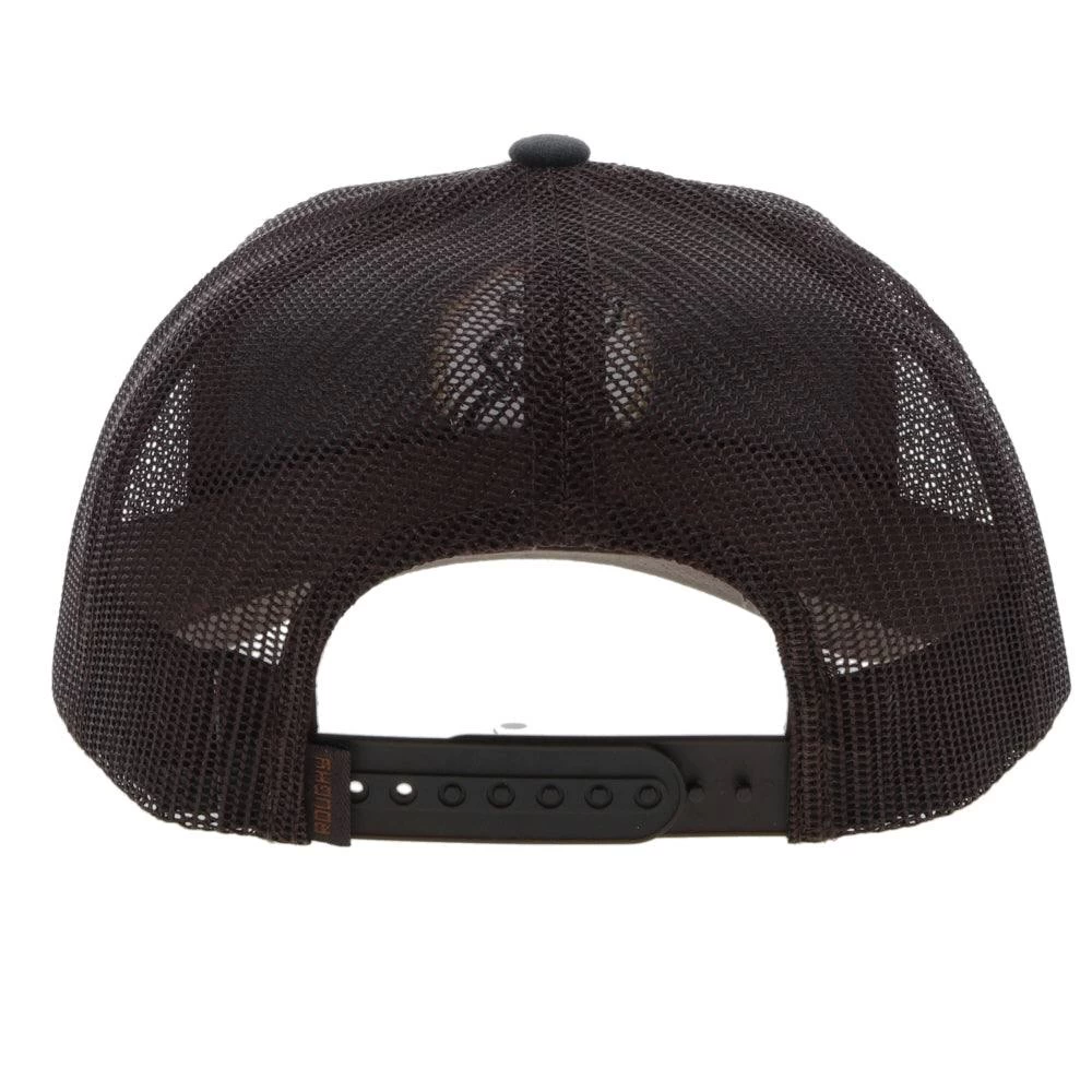 HOOey "Strap" Charcoal/ Brown W/Roughy Circle Patch Hat - Image 2