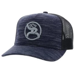 HOOey "Roughy 2.0" Navy/Black W/Grey Circle Logo Hat