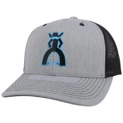 HOOey "Punchy" Embroidered Logo, Grey Hat