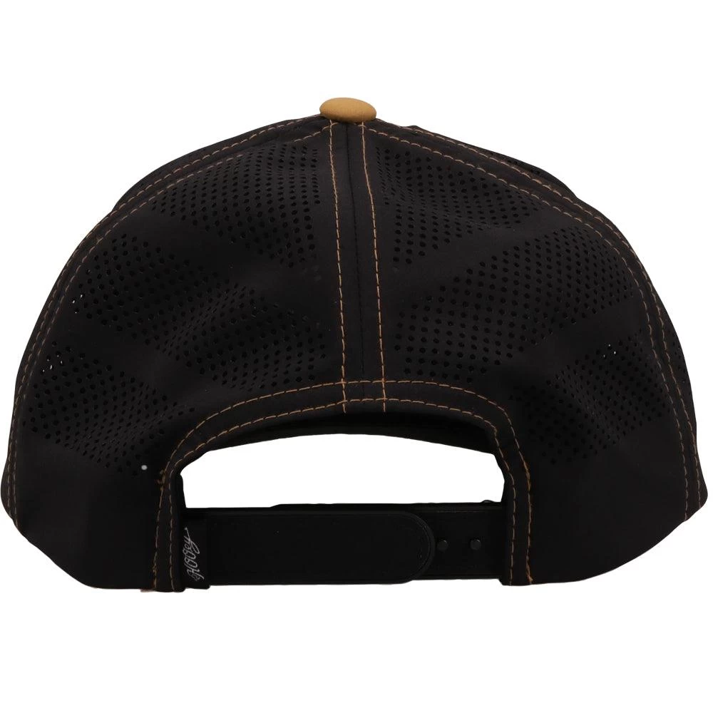 HOOey "Graphite" Tan/Black W/black & White Diamond Patch Hat - Image 2