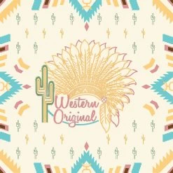 HOOey "Western Original" Cream/Pink Satin Wild Rag