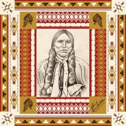 HOOey "Comanche Blanket" Cream/Red/Mustard Wild Rag