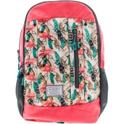 "Rockstar" Hooey Backpack Cream/Rose/Turquoise Feather Aztec W/Rose/Black Accents