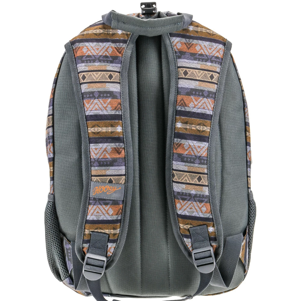 "Rockstar" Hooey Backpack Grey/Tan Stripe W/Charcoal - Image 2