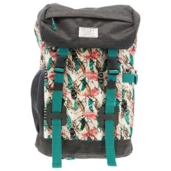 "Topper" Hooey Backpack Turquoise/White Aztec Pattern W/Charcoal & Turquoise