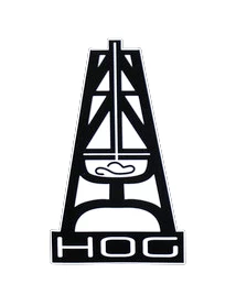 HOOey Large Black HOG Sticker