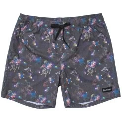 HOOey "Bigwake" Black W/Space Cowboy Pattern Board Shorts