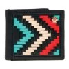 "Black Hawk" Bifold Hooey Wallet Black/Red W/ Aztec Print