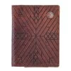 "Austin" Hooey Bifold Money Clip Brown W/ Aztec