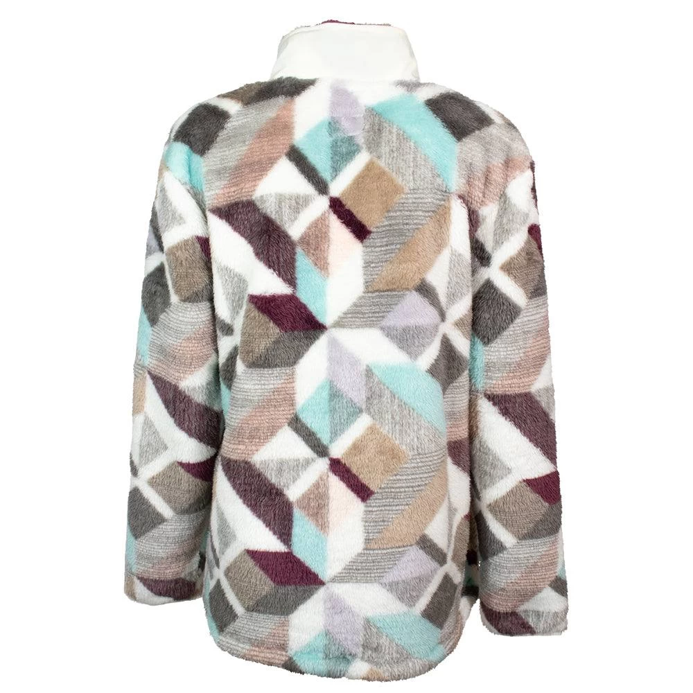 HOOey "Ladies Fleece Pullover" Cream/Print - Image 2