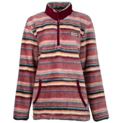 HOOey "Ladies Fleece Pullover" Pink/Stripe