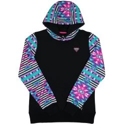 HOOey Youth "Rope Like A Girl Black/Aztec Hoodie"