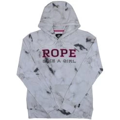 HOOey Rope Like A Girl White Marble Hoody