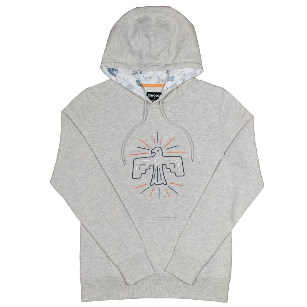HOOey "Prairie" Grey W/TB Bird Logo Hoody