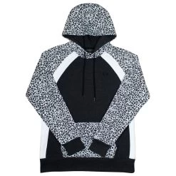 HOOey "Savannah" Black W/ White Cheetah Print Hoody