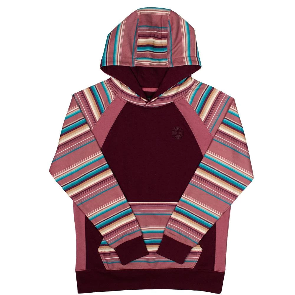HOOey Youth "Savannah" Maroon/ Serape Hoody