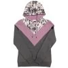 HOOey "Berkley" Aztec/Purple/Charcoal Chevron Pattern Hoody