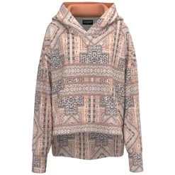 HOOey "Roomy" Pink /Black Multi Pattern Hoody