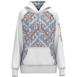 HOOey "Chaparral" Hoody Red/Pink/Blue /White Quilted Pattern