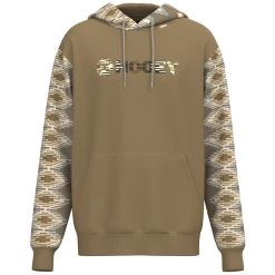 HOOey "Lock-Up" Hoody Tan W/Cream/Black/Tan Aztec Pattern