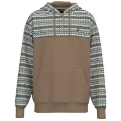 HOOey "Jimmy" Hoody Brown W/ Cream Multi Color Stripes