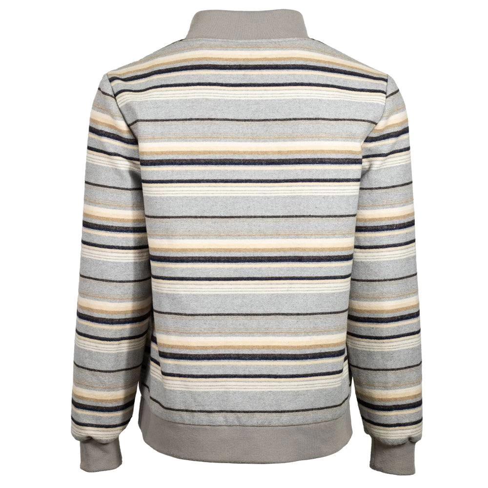 "Ozona" Hooey Bomber Jacket Grey/Stripe Pattern - Image 2