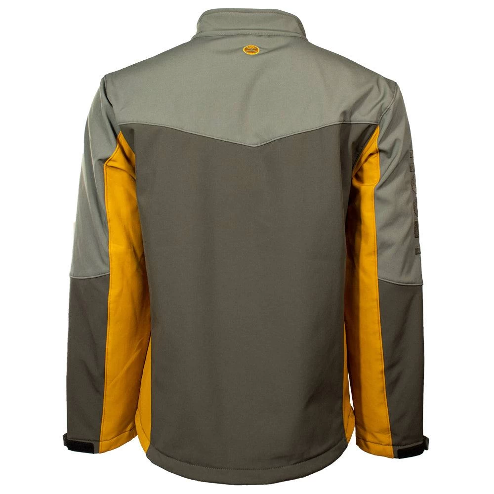 "Hooey Softshell Jacket" Brown W/Mustard Accents - Image 2