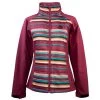 HOOey "Ladies Soft Shell Jacket" Pink W/Pink/Turquoise Stripes