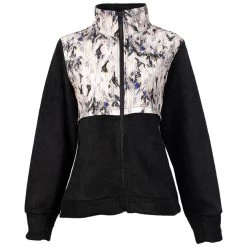 HOOey "Ladies Tech Fleece Jacket" Black W/Aztec Pattern