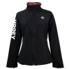 HOOey "Ladies Soft Shell Jacket" Black W/Red Floral Print Lining