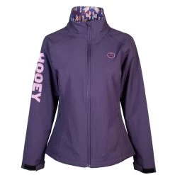 HOOey "Ladies Soft Shell Jacket" Purple W/Multi Color Aztec Lining