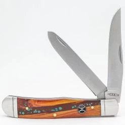 HOOey "Brown/Turquoise Trapper" Large Knife