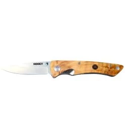 HOOey "Stud Folders" Maple Burl Liner Knife