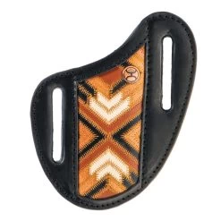 "Montezuma" Original Hooey Pancake Knife Sheath Black/Brown/Ivory W/Aztec