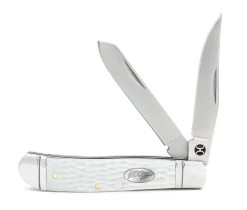 HOOey "White Jig Bone Trapper" Knife, Large