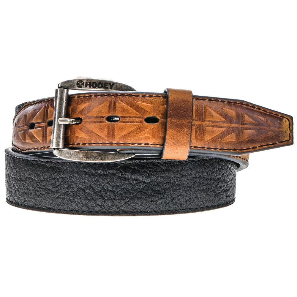 HOOey "HOG" Black/Brown Leather Belt