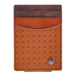 "Hands Up Basket Weave" Hooey Money Clip Tan