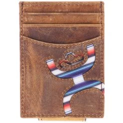 "Hooey Original " Money Clip Tan W/Sunset Serape Print