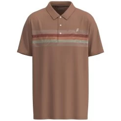 HOOey "The Weekender" Clay W/Multi Color Stripes Polo