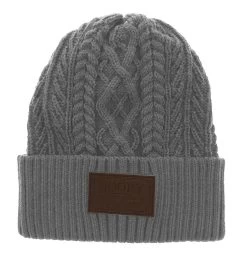 HOOey "Ladies Beanie" Grey W/ Leather Patch