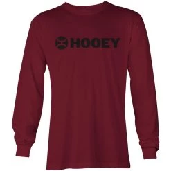 HOOey "Lock-Up" Cranberry Long Sleeve Tee
