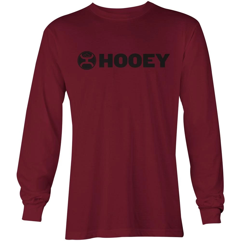 HOOey "Lock-Up" Cranberry Long Sleeve Tee
