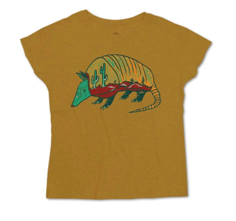 HOOey "Desert 'Dillo" Mustard Tee