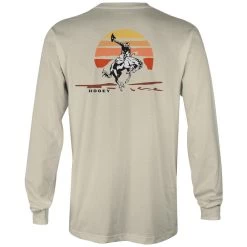 HOOey "Sunset Bronc" Cream Long Sleeve Tee Shirt