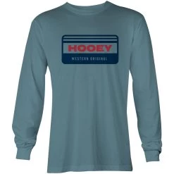 HOOey "Horizon" Dust Blue Long Sleeve Tee Shirt