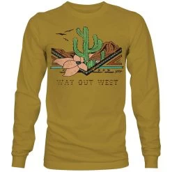 HOOey "Way Out West" Mustard Long Sleeve T-shirt
